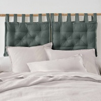 Подушка Для изголовья кровати 100 хлопок Scenario 50 x 70 см зеленый LA REDOUTE INTERIEURS  фото, kupilegko.ru